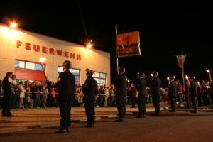 Feierlicher Zapfenstreich bei der Feuerwehr Gangelt.