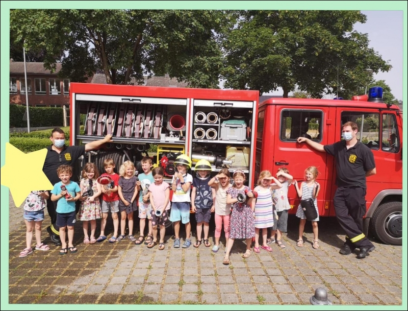 Die Feuerwehr zu Besuch im Kindergarten Schierwaldenrath