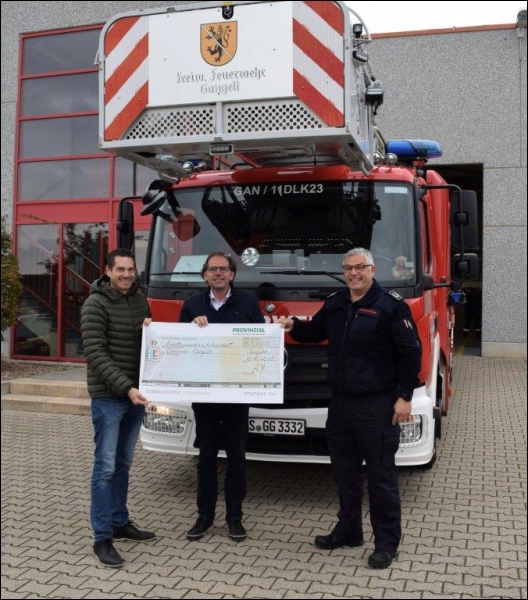 Provinzial-Geschäftsstelle Arno Reiners fördert die Freiwillige Feuerwehr in Gangelt